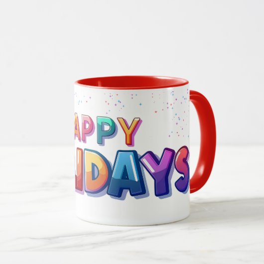Happy Holidays Mug マグカップ (正面右)