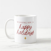 Happy Holidays Mug Gift for Her, Him, Coworker コーヒーマグカップ (左)