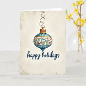 Happy Holidays Ornament Card カード (黄色い花)