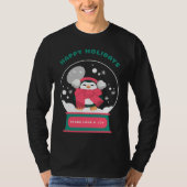 Happy Holidays Peace Love and Joy Tシャツ (正面)