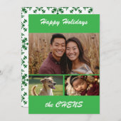 Happy holidays personalized photo card シーズンカード (正面/裏面)