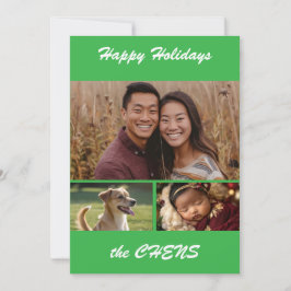 Happy holidays personalized photo card シーズンカード