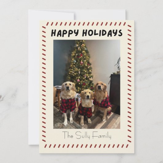 Happy Holidays Photo Card シーズンカード (正面)