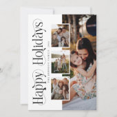 Happy Holidays Photo Collage Christmas シーズンカード (正面)