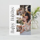 Happy Holidays Photo Collage Christmas シーズンカード (スタンド正面)