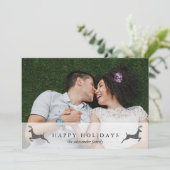 Happy Holidays Photo with Deer Red Card シーズンカード (スタンド正面)