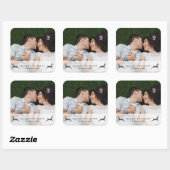 Happy Holidays Photo with Deer Sticker スクエアシール (シート)