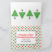 Happy Holidays Pickleball Family Photo Personalize カード (内部)