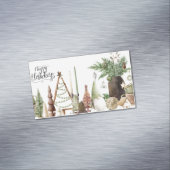 Happy Holidays Primitive Gnome マグネット名刺 (インサイチュ)