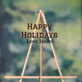 Happy holidays red black love add name family gift アクリルサイン (ニュートラル)