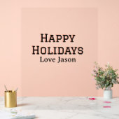 Happy holidays red black love add name family gift アクリルサイン (ウェディング)