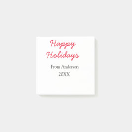 Happy holidays red black love family name yearChri ポストイット