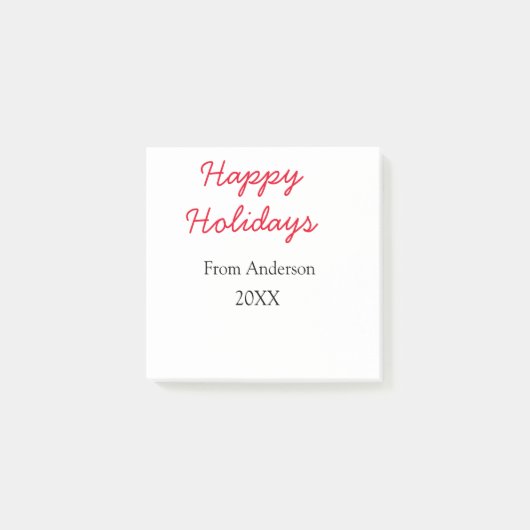 Happy holidays red black love family name yearChri ポストイット (正面)