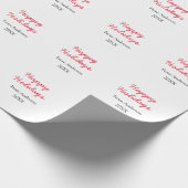 Happy holidays red black love family name yearChri ラッピングペーパー (角)
