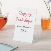 Happy holidays red black love family name yearChri 台座サイン (インサイチュ)