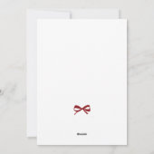 Happy Holidays red bow modern family photo シーズンカード (裏面)