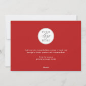 Happy Holidays Red Gold Elegant Modern Business シーズンカード (裏面)