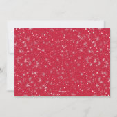Happy Holidays Red White Winter Snowflake Photo シーズンカード (裏面)