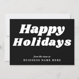 Happy Holidays Retro Groovy Black Business シーズンカード