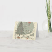 Happy Holidays retro vintage シーズンカード (正面)