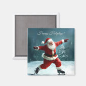 Happy Holidays Santa Claus  マグネット (正面/裏面)