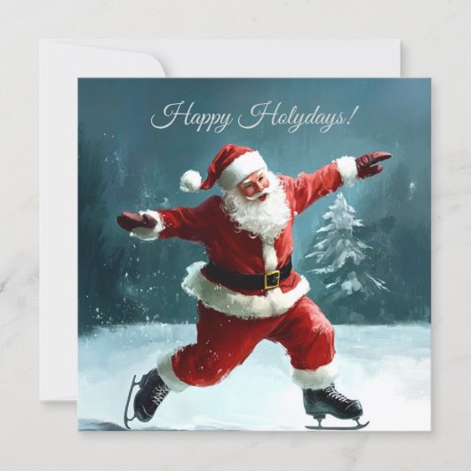Happy Holidays Santa Claus card. (正面)