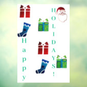 Happy Holidays santa gift ウィンドウサイン (シート3)