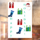 Happy Holidays santa gift ウィンドウサイン (シート2)