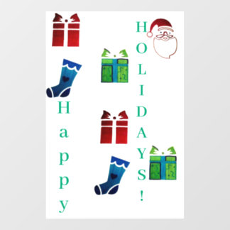 Happy Holidays santa gift ウィンドウサイン