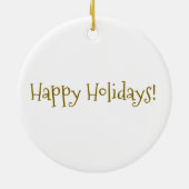 Happy Holidays-Schnauzer Christmas Ornament セラミックオーナメント (裏面)