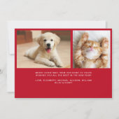 Happy Holidays Script Photo Overlay Christmas シーズンカード (裏面)