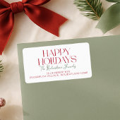 Happy Holidays Script Return Address ラベル