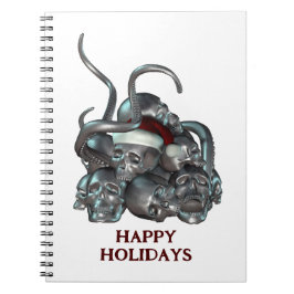 Happy Holidays. Skull pile and tentacles ノートブック