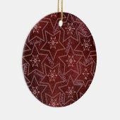 Happy Holidays Snowflakes and Stars  セラミックオーナメント (右)