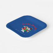 Happy Holidays Snowman Paper Plates ペーパープレート (傾斜あり)