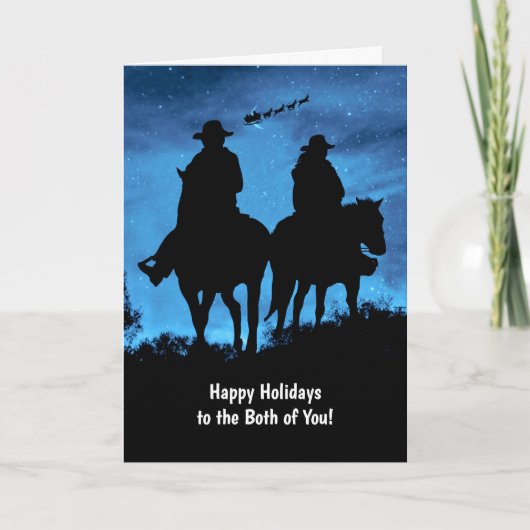 Happy Holidays to the Both of You Country Western カード (正面)
