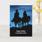 Happy Holidays to the Both of You Country Western カード (黄色い花)