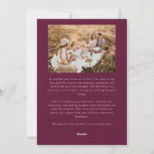 Happy Holidays Typography Cranberry Photo シーズンカード (裏面)