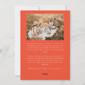 Happy Holidays Typography Red Photo シーズンカード (裏面)