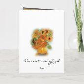 Happy holidays Vase with twelve Sunflowers シーズンカード (裏面)
