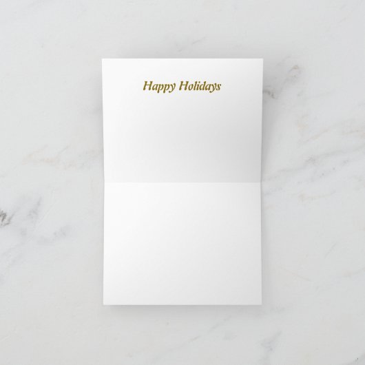 Happy Holidays vintage style シーズンカード (内部)