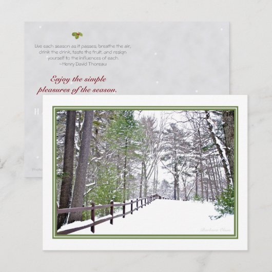 Happy Holidays/Walden Pond: ポストカード (正面/裏面)