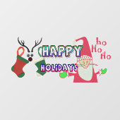 Happy Holidays We Thanks Thank You HoHo ウィンドウサイン (シート)