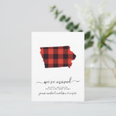 Happy Holidays | We've Moved | Iowa ポストカード (スタンド正面)