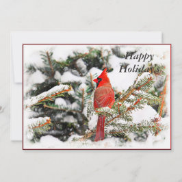 Happy Holidays Winter Wildlife Christmas Card シーズンカード