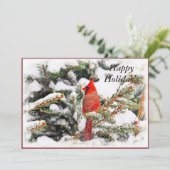 Happy Holidays Winter Wildlife Christmas Card シーズンカード (スタンド正面)