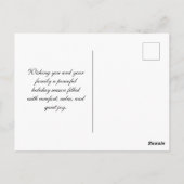 Happy Holidays Winter Woodland Greeting ポストカード (裏面)