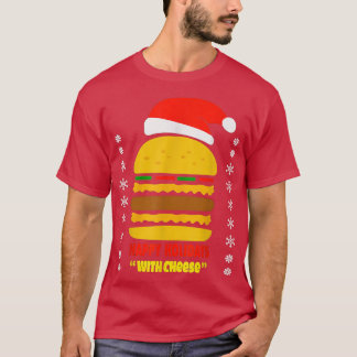 Happy Holidays With Cheese Hamburger Christmas Che Tシャツ