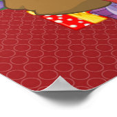 Happy Holidays with Santa and Reindeer ポスター (角)