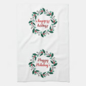 Happy Holiday's Wreath Kitchen Towels キッチンタオル (縦)